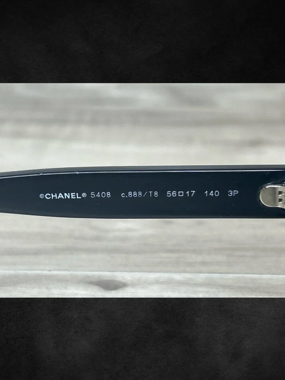 Chanel 5408 Black Square Polarized Sunglasses 56-17-140 with Case [PO1026204]